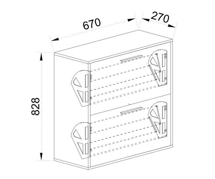 Шкаф за обувки СИТИ 4092, 52